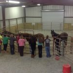 women inside barn with horses - Equine Interaction Experience - English Mountain Recovery
