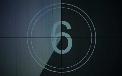 old film sign showing the number six - addiction recovery